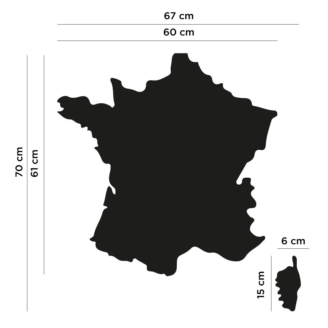 Tableau magnétique carte de France