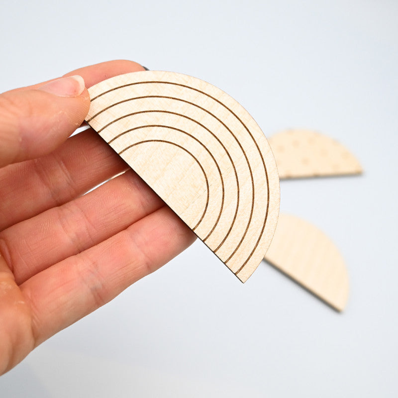 Magnets demi-lune en bois